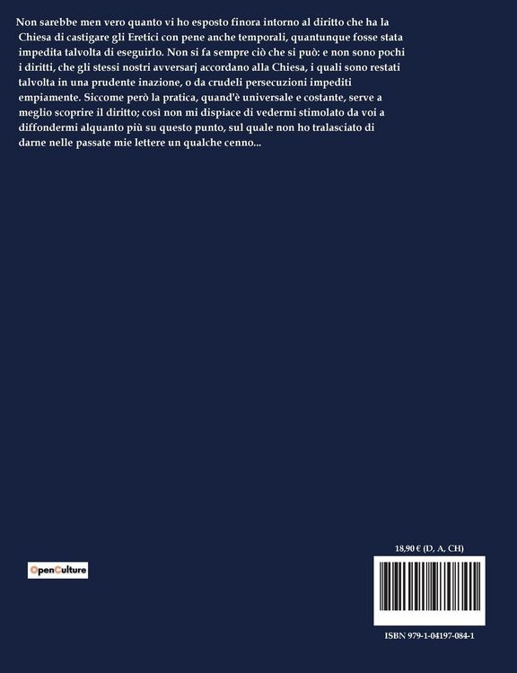 Produktbild: Della Punizione Degli Eretici E Del Tribunale Della S Inquisizione Lettere Apologetiche Vol Ii