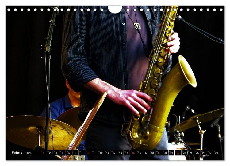Produktbild: Klangbilder des Jazz (Wandkalender 2026 DIN A4 quer), CALVENDO Monatskalender