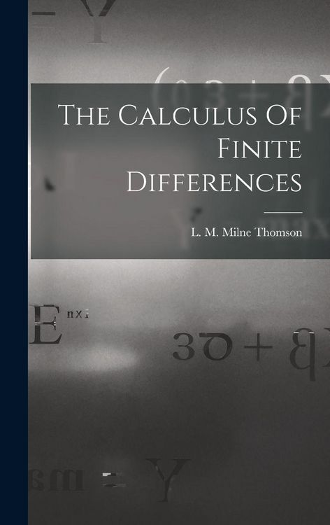 Produktbild: The Calculus Of Finite Differences