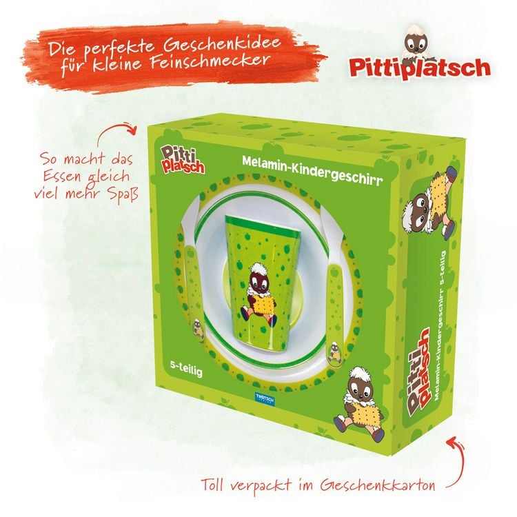 Produktbild: Tr&ouml;tsch Pittiplatsch Kindergeschirr Set 5 telig