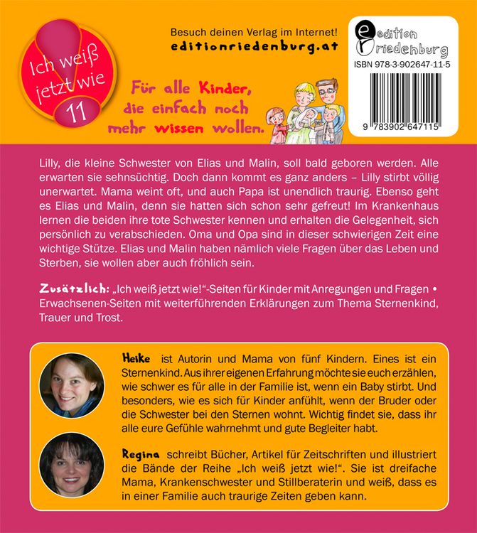 Produktbild: Lilly ist ein Sternenkind - Das Kindersachbuch zum Thema verwaiste Geschwister