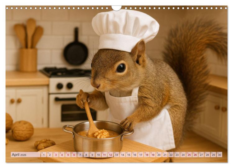 Produktbild: Die geheime Welt der Eichh&ouml;rnchen (Wandkalender 2026 DIN A3 quer), CALVENDO Monatskalender