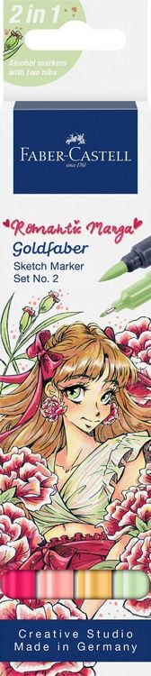 Produktbild: Faber-Castell Sketch Marker Goldfaber Romantic Manga 2