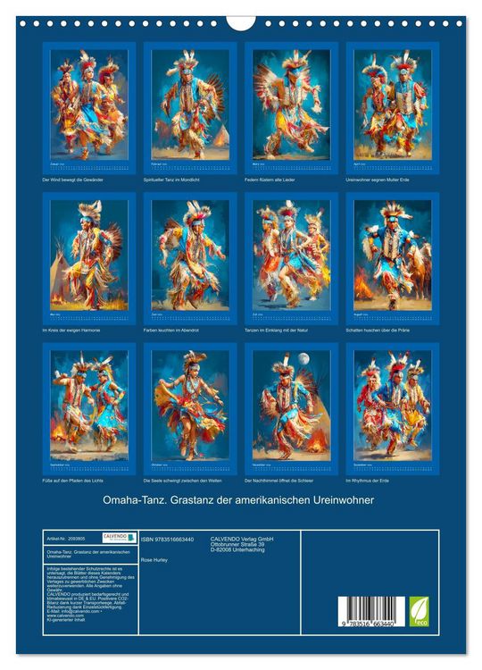 Produktbild: Omaha-Tanz. Grastanz der amerikanischen Ureinwohner (Wandkalender 2026 DIN A3 hoch), CALVENDO Monatskalender