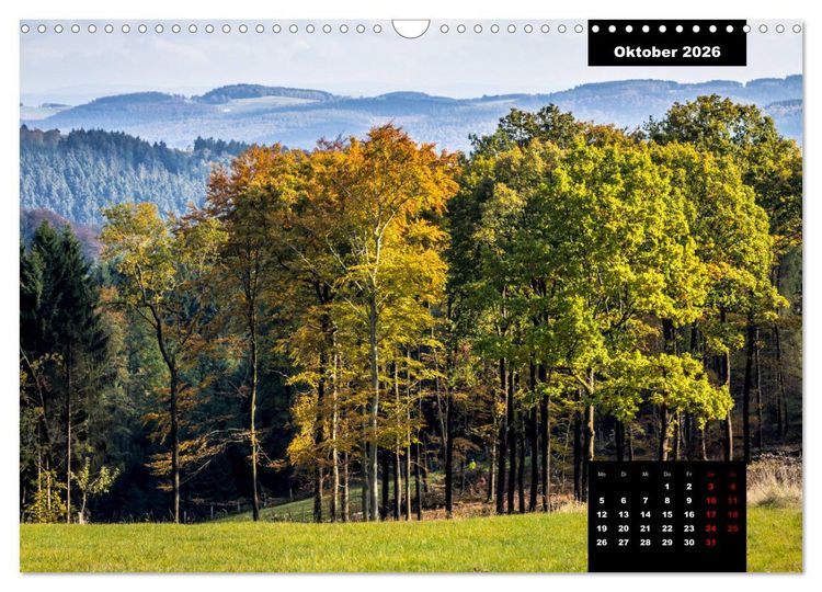 Produktbild: Malerisches Sauerland (Wandkalender 2026 DIN A3 quer), CALVENDO Monatskalender