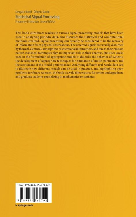Produktbild: Statistical Signal Processing