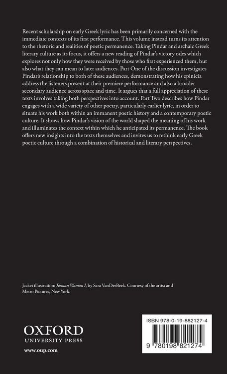 Produktbild: PINDAR & POETICS OF PERMANENCE OCM C