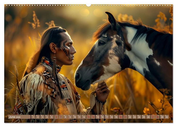 Produktbild: Native American Soul (High Quality Premium Wall Calendar 2026 DIN A2 landscape),CALVENDO 12 Month Wall Calendar