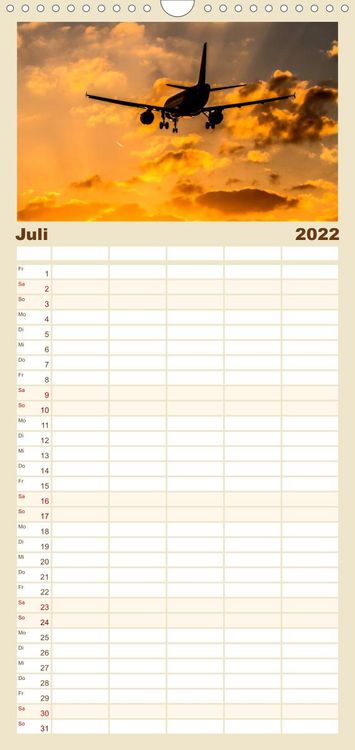 Produktbild: Familienplaner Sch&ouml;nheit der Flugzeuge (Wandkalender 2022 , 21 cm x 45 cm, hoch)