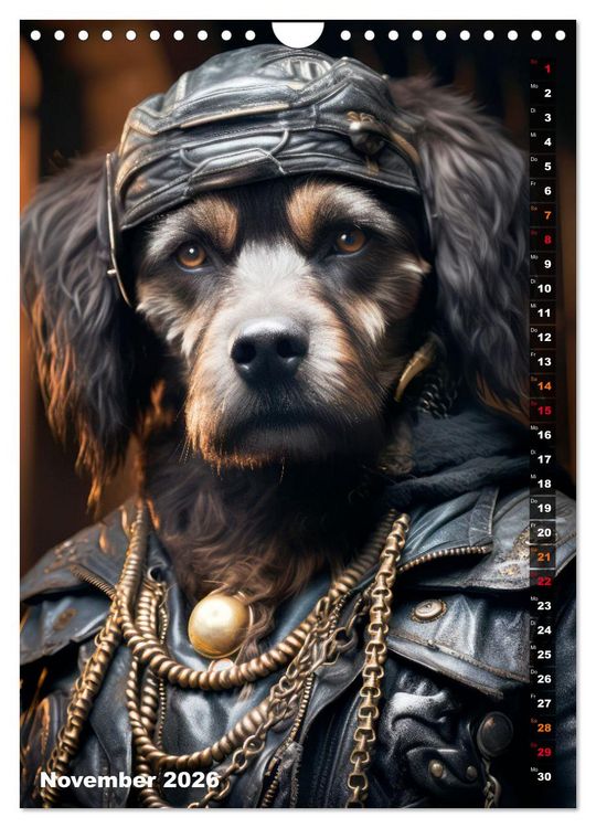 Produktbild: Stylische Hunde (Wandkalender 2026 DIN A4 hoch), CALVENDO Monatskalender