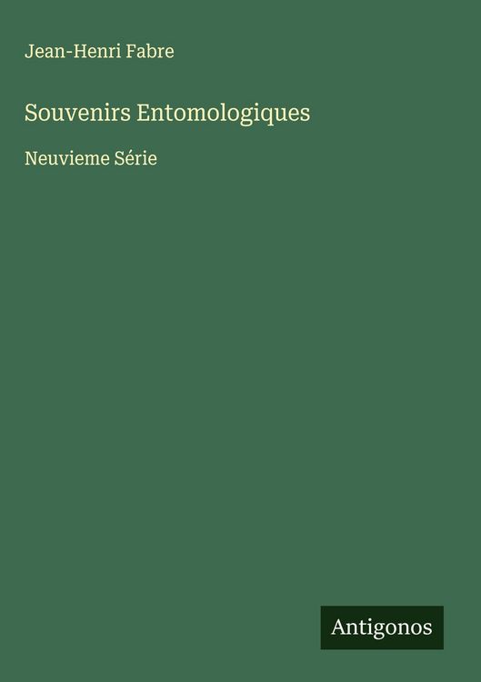 Produktbild: Souvenirs Entomologiques