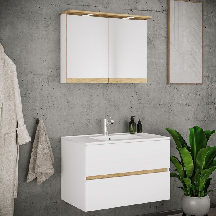 Produktbild: 3 tlg. Badm&ouml;bel-Set mit Waschbecken Cosila-I 81 cm