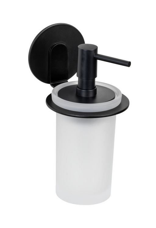 Produktbild: Turbo-Loc&reg; Seifenspender Mod. Bivio Black matt, aus satiniertem Glas