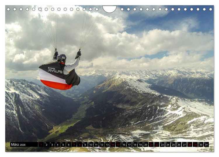 Produktbild: Paragliding - unvergessliche Momente erleben (Wandkalender 2026 DIN A4 quer), CALVENDO Monatskalender