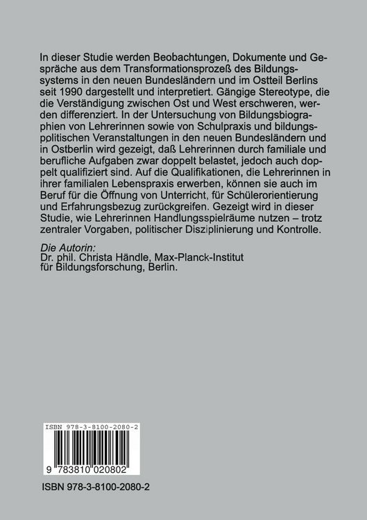 Produktbild: Lehrerinnen in System und Lebenswelt