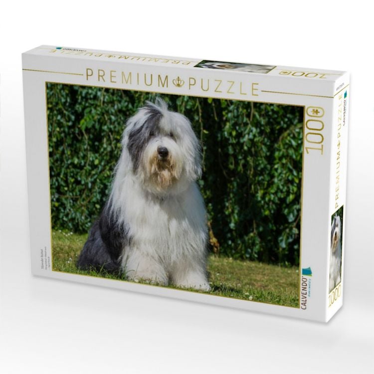 Produktbild: CALVENDO Puzzle Sitzender Bobtail | 1000 Teile Lege-Gr&ouml;&szlig;e 64x48cm Foto-Puzzle f&uuml;r gl&uuml;ckliche Stunden