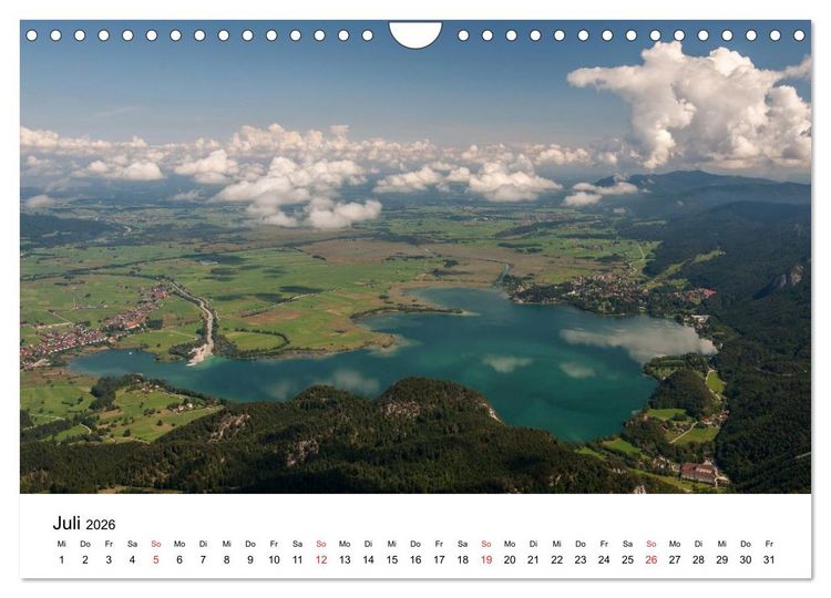 Produktbild: Berge und Seen rund um die Zugspitze (Wandkalender 2026 DIN A4 quer), CALVENDO Monatskalender