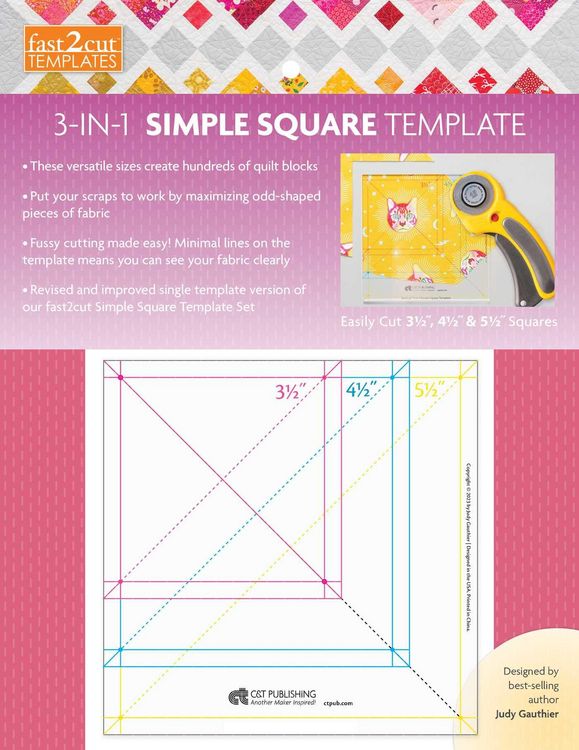 Produktbild: Fast2cut 3-in-1 Simple Square Template