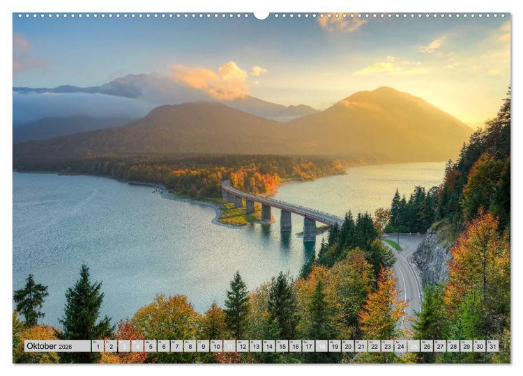 Produktbild: Wundersch&ouml;nes Bayern (hochwertiger Premium Wandkalender 2026 DIN A2 quer), Kunstdruck in Hochglanz