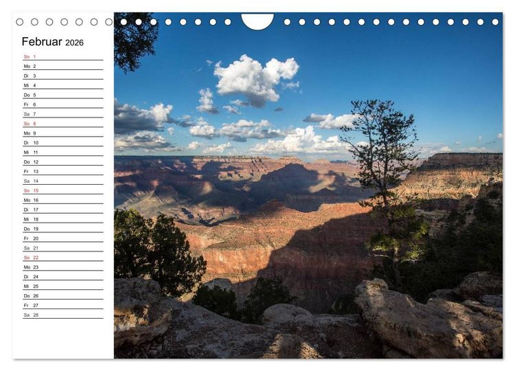 Produktbild: Faszination Grand Canyon (Wandkalender 2026 DIN A4 quer), CALVENDO Monatskalender