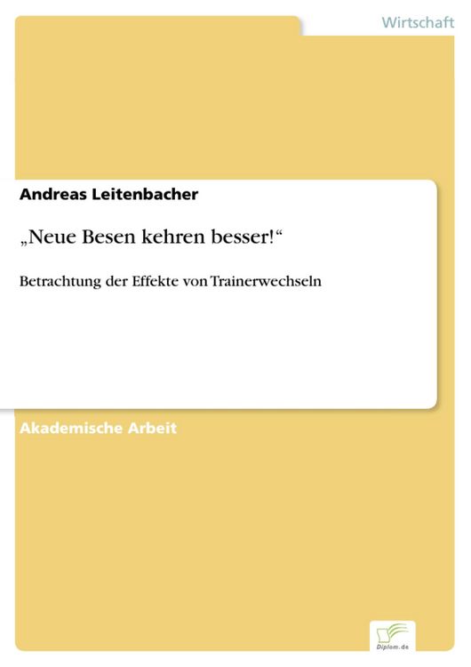 Produktbild: "Neue Besen kehren besser!"