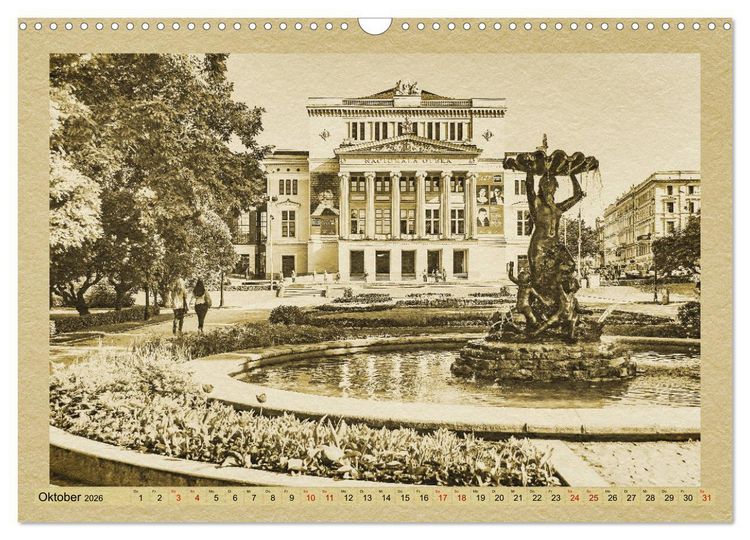 Produktbild: Riga &ndash; Ein Kalender im Zeitungsstil (Wandkalender 2026 DIN A3 quer), CALVENDO Monatskalender