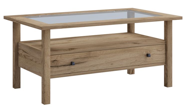 Produktbild: Holz Sofatisch Couchtisch Schublade Lingis L