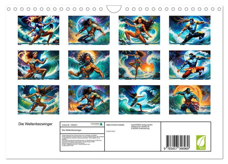 Produktbild: Die Wellenbezwinger (Wandkalender 2026 DIN A4 quer), CALVENDO Monatskalender