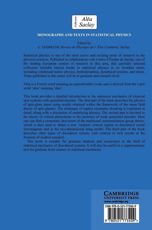 Produktbild: Introduction to the Replica Theory of Disordered Statistical Systems