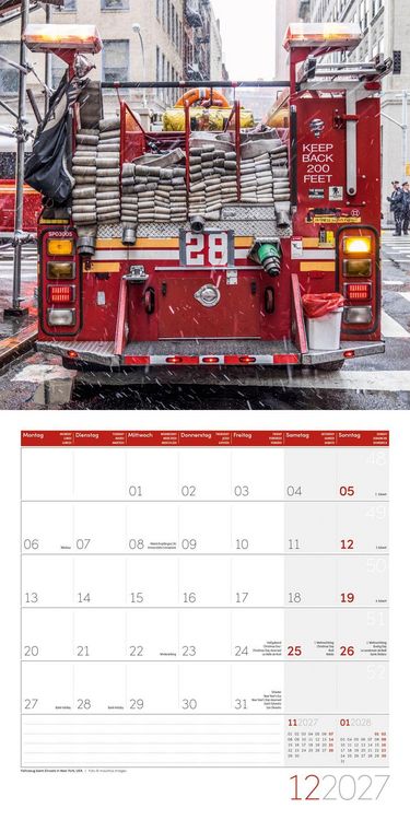 Produktbild: Feuerwehr Kalender 2027 - 30x30 - Art12