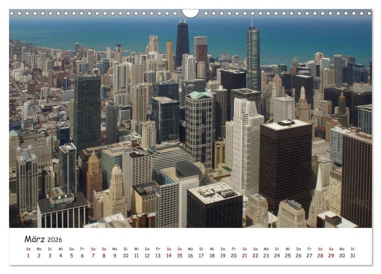 Produktbild: beeindruckendes Chicago (Wandkalender 2026 DIN A3 quer), CALVENDO Monatskalender