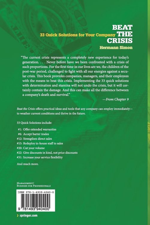 Produktbild: Beat the Crisis: 33 Quick Solutions for Your Company