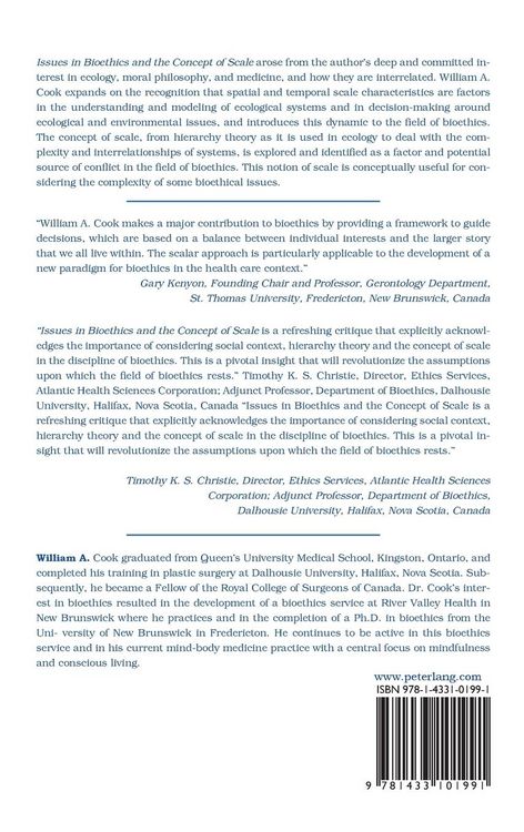 Produktbild: Issues in Bioethics and the Concept of Scale