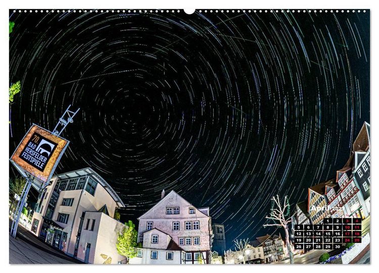 Produktbild: Sternspuren &uuml;ber Bad Hersfeld (hochwertiger Premium Wandkalender 2027 DIN A2 quer), Kunstdruck in Hochglanz
