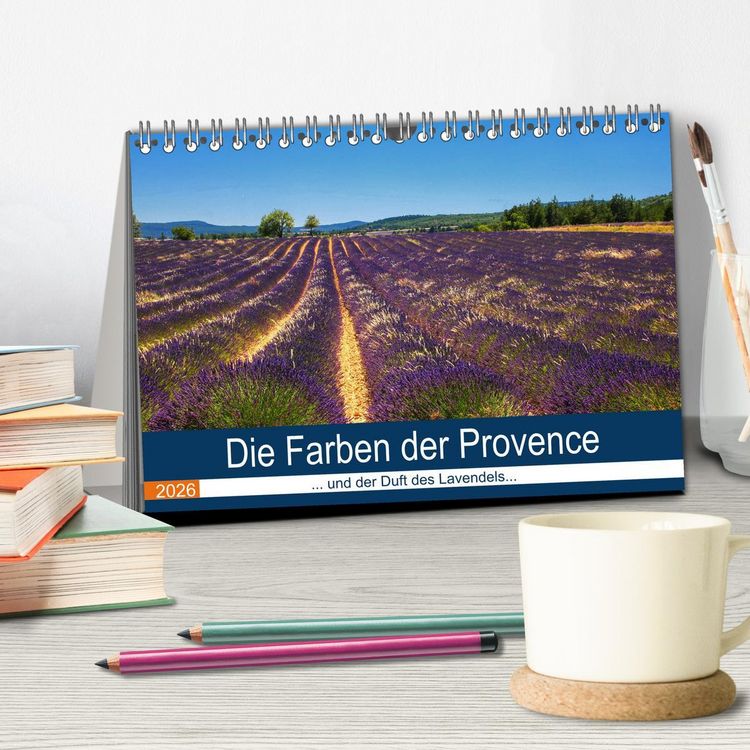 Produktbild: Die Farben der Provence... und der Duft des Lavendels... (Tischkalender 2026 DIN A5 quer), CALVENDO Monatskalender