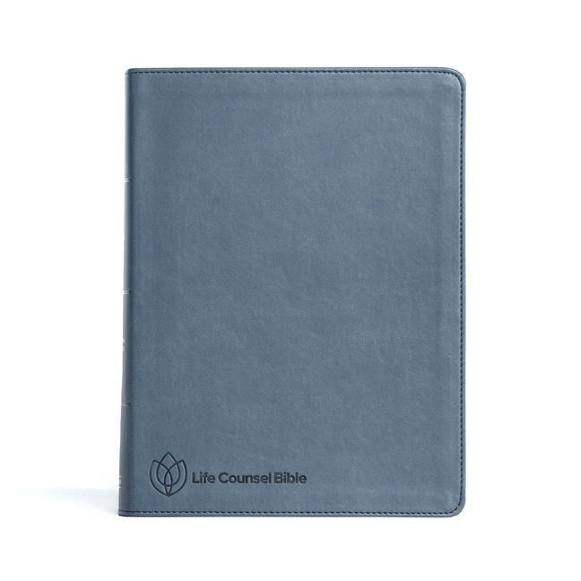 Produktbild: CSB Life Counsel Bible, Slate Blue Leathertouch, Indexed
