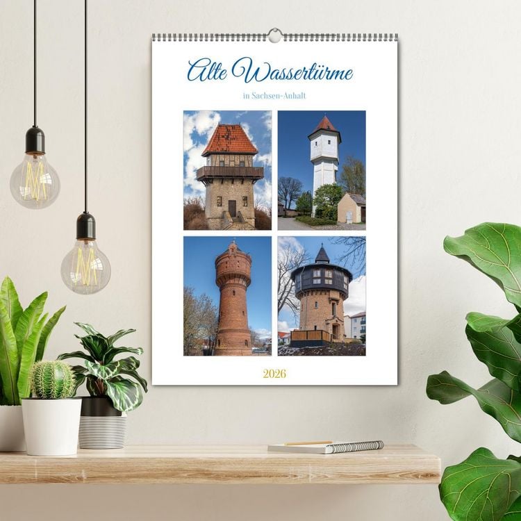 Produktbild: Alte Wassert&uuml;rme (Wandkalender 2026 DIN A2 hoch), CALVENDO Monatskalender