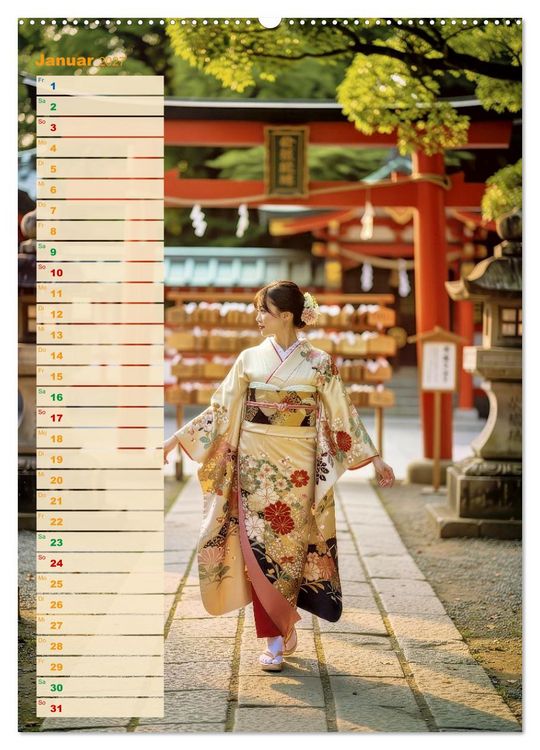 Produktbild: Japanische Lebensart (Wandkalender 2027 DIN A2 hoch), CALVENDO Monatskalender