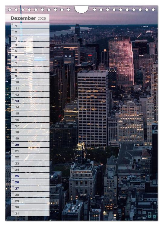 Produktbild: New York - Manhattan (Wandkalender 2026 DIN A4 hoch), CALVENDO Monatskalender
