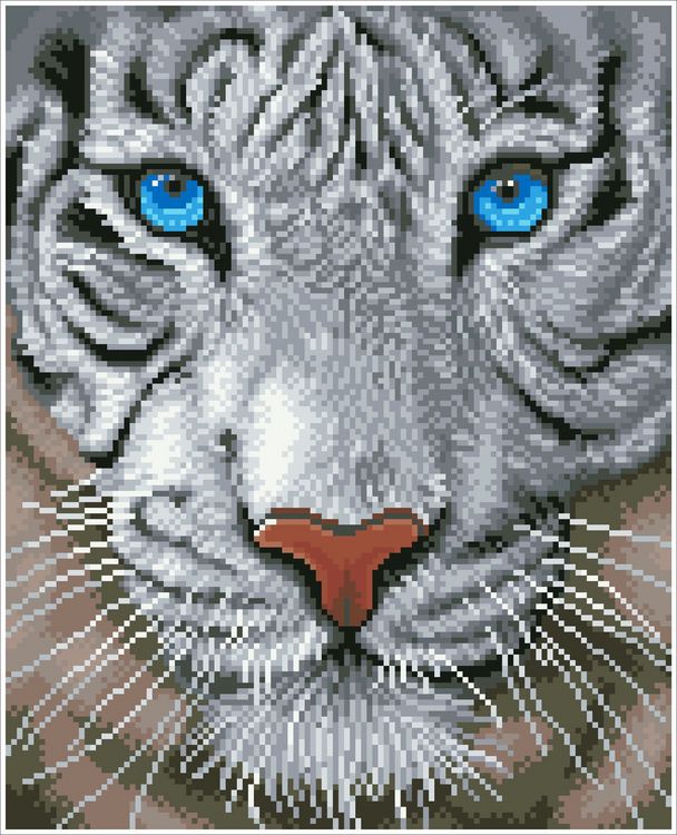 Produktbild: DIAMOND DOTZ - Diamond Painting Weisser Tiger
