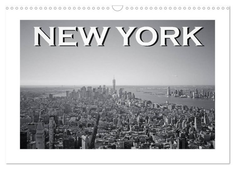 Produktbild: New York in schwarz weiss (Wandkalender 2026 DIN A3 quer), CALVENDO Monatskalender