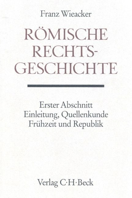 Produktbild: R&ouml;mische Rechtsgeschichte. Abschn.1