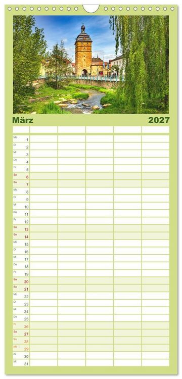 Produktbild: Familienplaner 2027 - Bad Staffelstein - Gottesgarten am Obermain mit 5 Spalten (Wandkalender, 21 x 45 cm) CALVENDO
