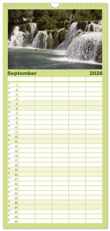 Produktbild: Familienplaner 2026 - Kroatiens wilde Sch&ouml;nheit mit 5 Spalten (Wandkalender, 21 x 45 cm) CALVENDO