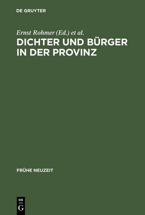 Produktbild: Dichter und B&uuml;rger in der Provinz