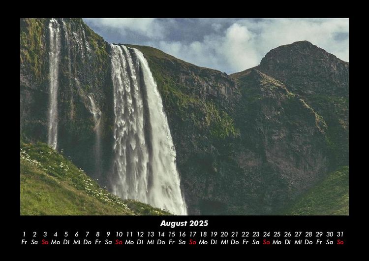Produktbild: Wasserf&auml;lle 2025 Fotokalender DIN A3