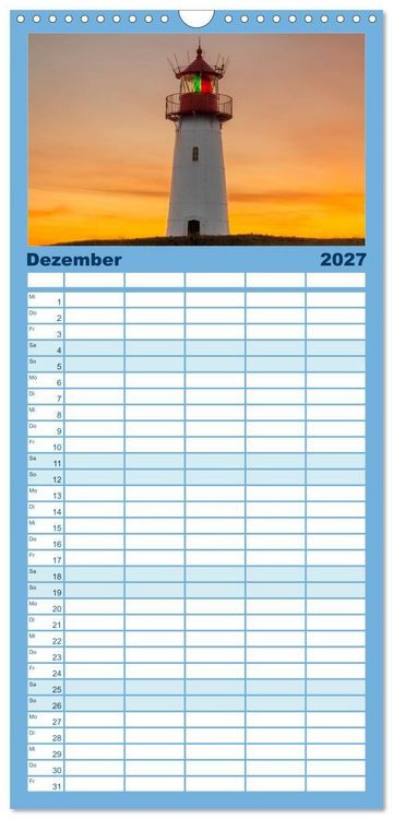 Produktbild: Familienplaner 2027 - Sylt s&uuml;chtig mit 5 Spalten (Wandkalender, 21 x 45 cm) CALVENDO