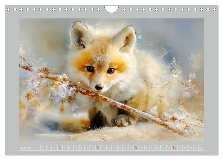 Produktbild: F&uuml;chse. Flauschiges Leuchten im Wald (Wandkalender 2027 DIN A4 quer), CALVENDO Monatskalender
