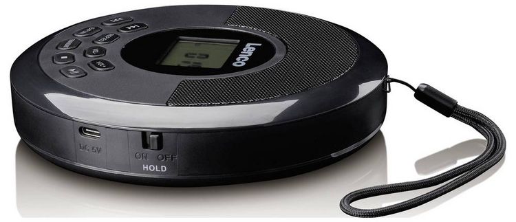 Produktbild: Lenco CD-340BK Tragbarer CD-Player CD, CD-R, CD-RW, MP3, CD, CD-R, CD-RW, MP3 Schwarz