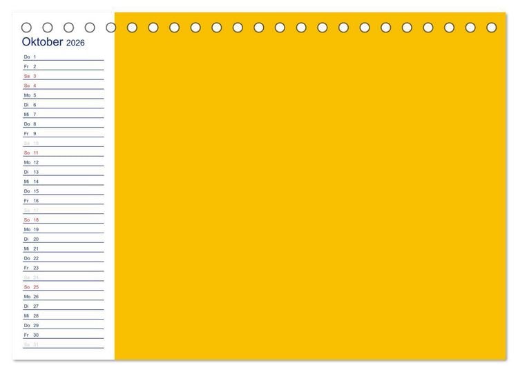 Produktbild: Farbiger Bastelkalender (Tischkalender 2026 DIN A5 quer), CALVENDO Monatskalender